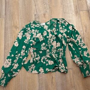 Floral Green Women's Top